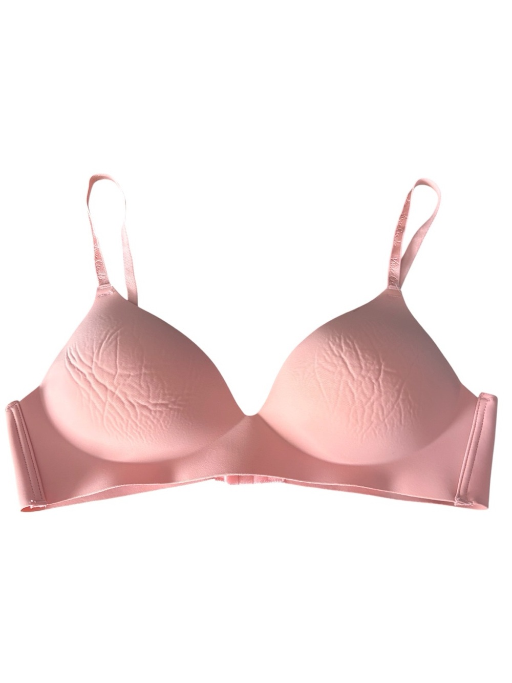 VINCE CAMUTO Seamless Wireless T-Shirt Bra Comfort in Peach Size 36B -- COMFY!